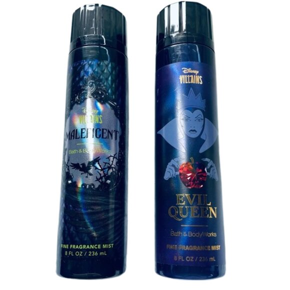 ✨ NWT Bath & Body Works Disney Villains Duo – Evil Queen 👑 + Maleficent 🖤 - Picture 1 of 7